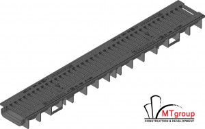 RECYFIX-STANDARD-100--class-C-250-Type-60-with-ductile-iron-grating-SW-14-mm--black--locked--Product-representation